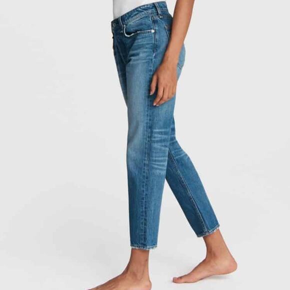 Rag & Bone Rosa Mid-Rise Ankle Boyfriend Clean Mick Blue Jeans Size 24 EUC - Picture 5 of 16